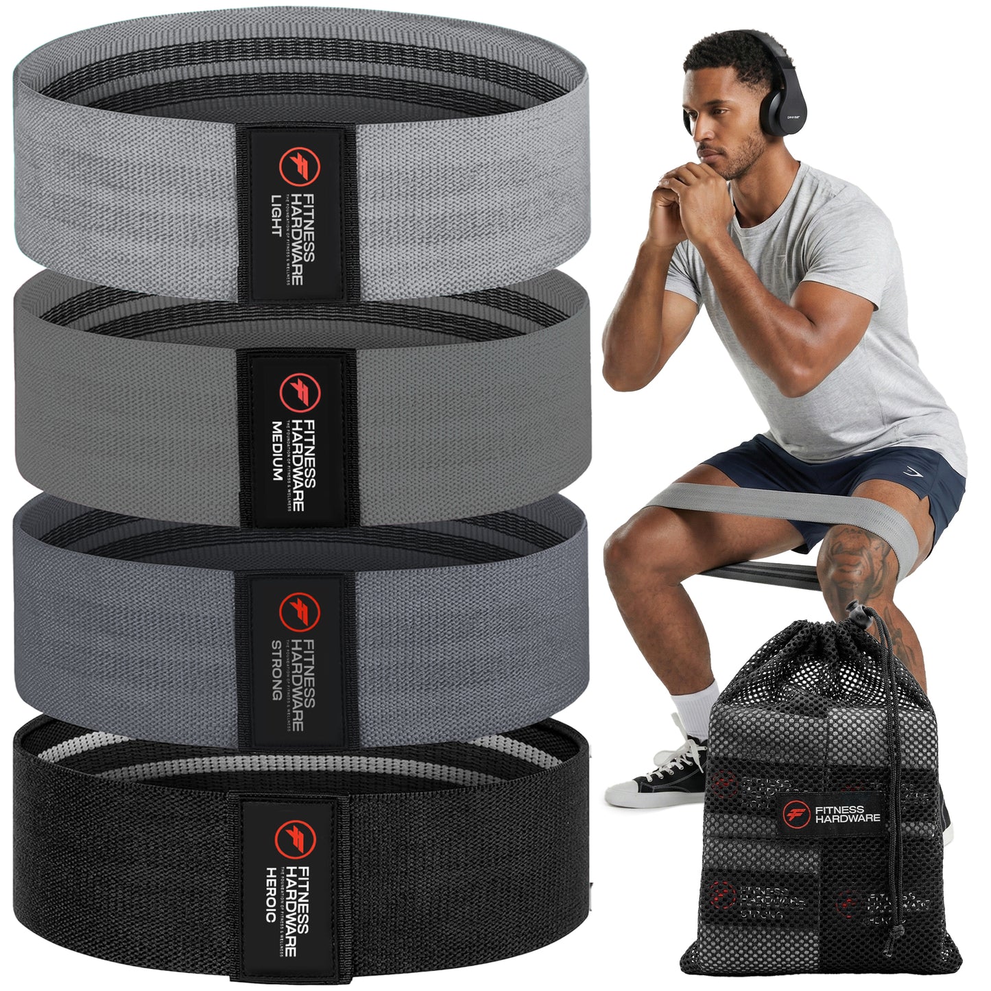 GluteX™ Resistance Bands – 4 Pack