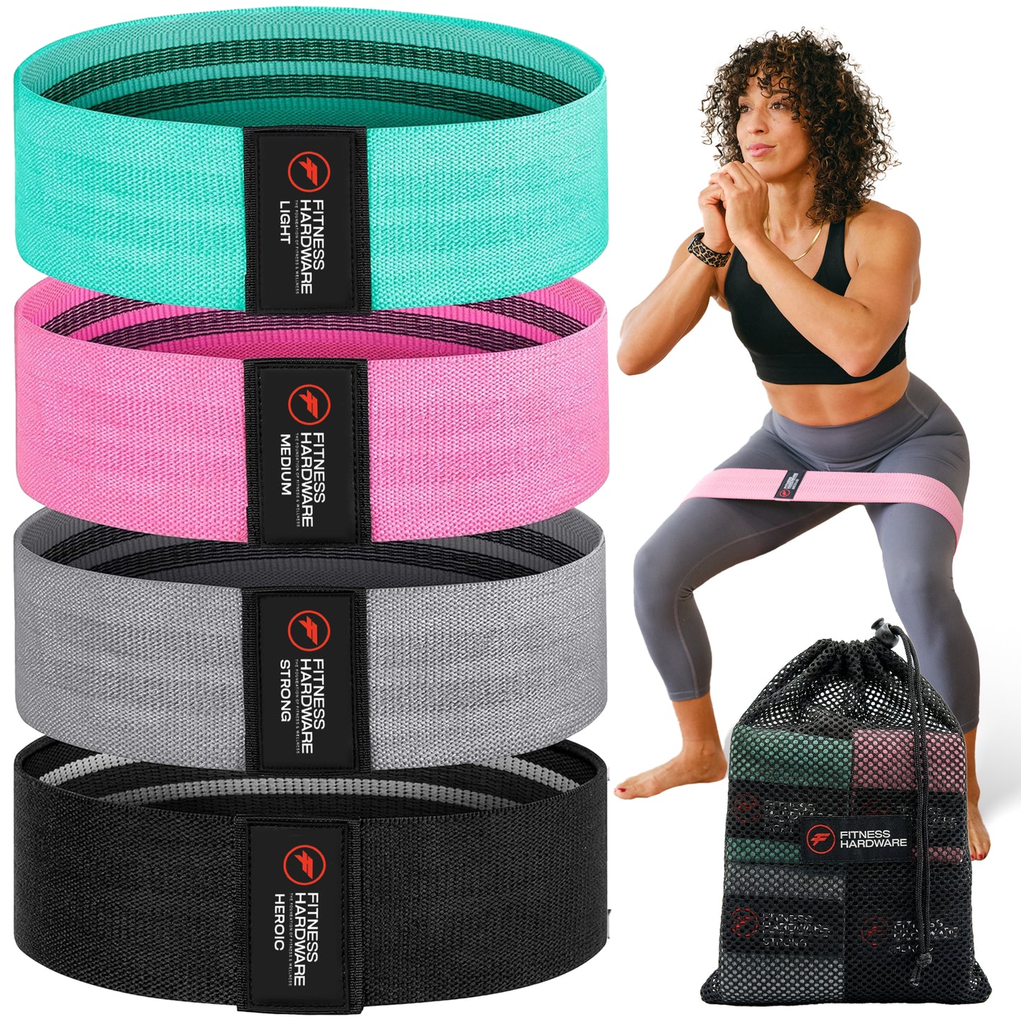 GluteX™ Resistance Bands – 4 Pack